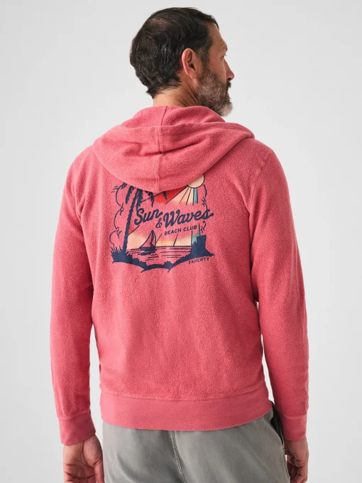 Hot Beach Fleece Zip Hoodie - Hoodies & Sweatshirts