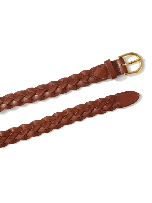 New Braided Leather Belt - Women Belts