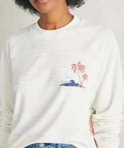 Best Cabana Towel Terry Crew - Women Hoodies & Sweatshirts