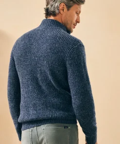 Online Cashmere Wool Quarter Button Sweater - Sweaters