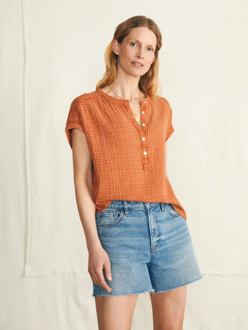 Outlet Dream Cotton Gauze Desmond Top - Women Shirts & Tops