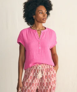 Sale Dream Cotton Gauze Desmond Top - Women Shirts & Tops