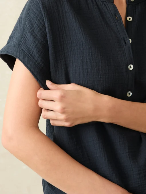 Best Dream Cotton Gauze Desmond Top - Women Shirts & Tops