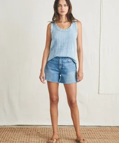 Clearance Dream Cotton Gauze Scoop Neck Tank - Women Shirts & Tops