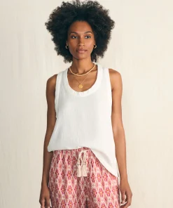 Fashion Dream Cotton Gauze Scoop Neck Tank - Women Shirts & Tops