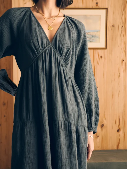 Hot Dream Cotton Gauze Sirene Midi Dress - Women Dresses
