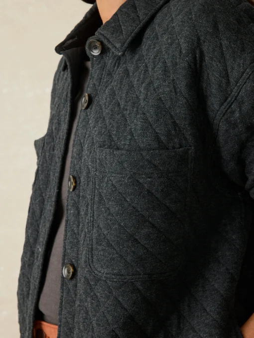 Best Epic Quilted Fleece Shirt Jacket - Women Blazers & Outerwear