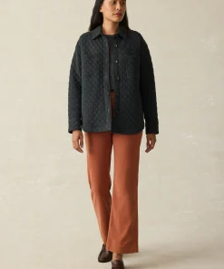 Best Epic Quilted Fleece Shirt Jacket - Women Blazers & Outerwear