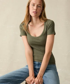 Clearance Freestyle Rib Knit Tee - Women T-Shirts