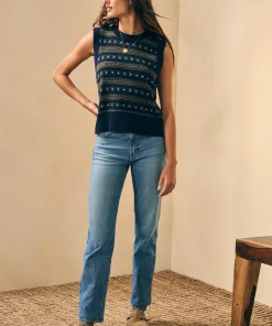 New Highland Fair Isle Sweater Vest - Women Sweaters