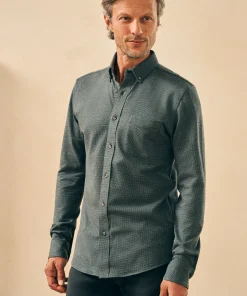 Best Houndstooth Knit Shirt - Shirts