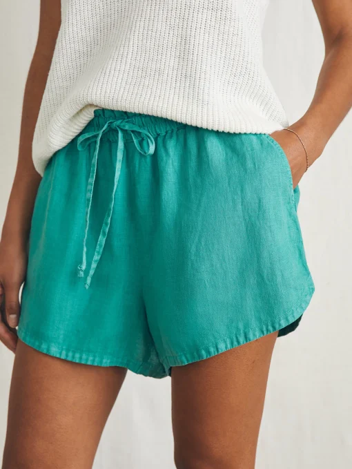 New Laguna Linen Tie Waist Short - Women Shorts & Skirts