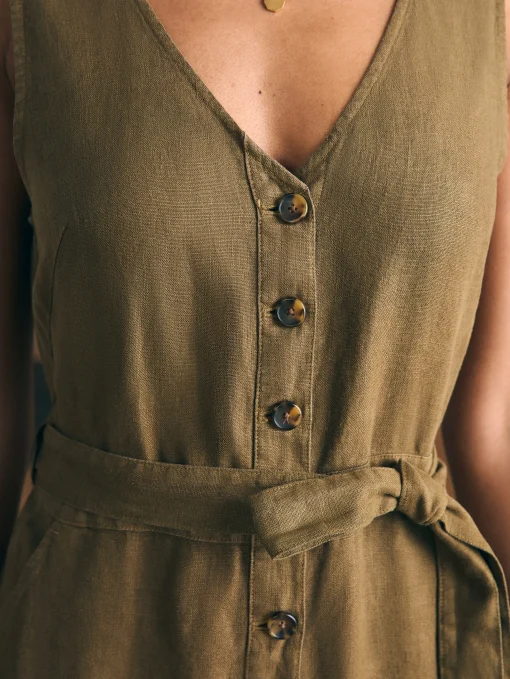 Discount Linen Alina Jumpsuit - Women Dresses|Overalls & Jumpsuits