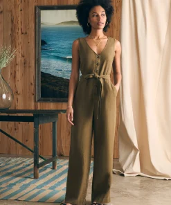 Discount Linen Alina Jumpsuit - Women Dresses|Overalls & Jumpsuits