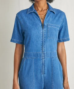 New Linen Denim Jumpsuit - Women Dresses|Overalls & Jumpsuits