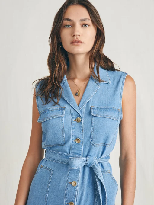 Clearance Linen Denim Romper - Women Dresses|Overalls & Jumpsuits