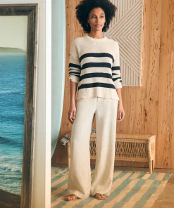 Fashion Miramar Linen Crew Sweater - Women Sweaters