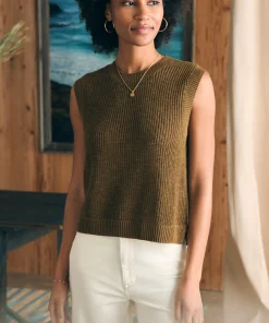 Outlet Miramar Linen Muscle Tank - Women Sweaters