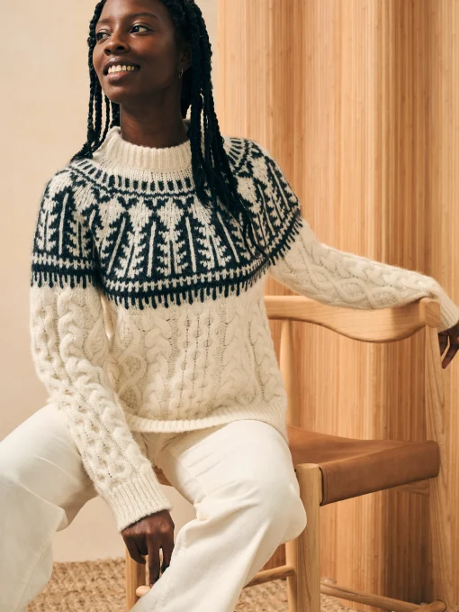 Online Native Knitter Frost Fair Isle Crew - Women Sweaters