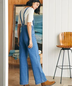 Clearance Organic Cotton Denim Sienna Jumpsuit - Women Dresses|Overalls & Jumpsuits