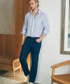 Hot Organic Cotton Slim Straight Denim (32" Inseam) - Pants