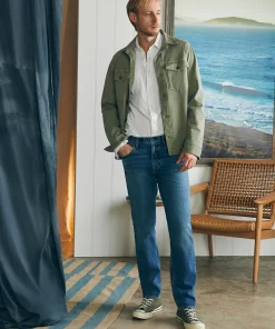 Outlet Organic Cotton Slim Straight Denim (32