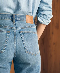 Discount Organic Cotton Slim Straight Denim - Women Pants|Jeans