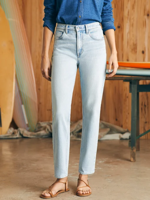 Hot Organic Cotton Slim Straight Denim - Women Pants|Jeans