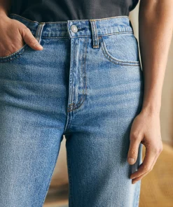 Hot Organic Cotton Slim Straight Ankle Denim - Women Pants|Jeans