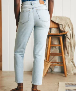 Sale Organic Cotton Slim Straight Ankle Denim - Women Pants|Jeans
