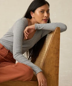 Hot Pacific Pointelle Scoop Neck - Women T-Shirts