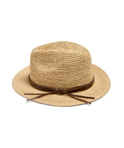Clearance Raffia Trim Crochet Fedora - Women Swim