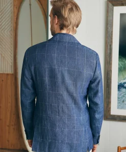Sale Reserve Linen Windowpane Blazer - Blazers