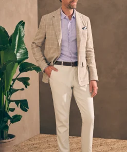 Clearance Reserve Linen Yarn Dyed Blazer - Blazers