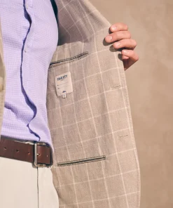 Clearance Reserve Linen Yarn Dyed Blazer - Blazers