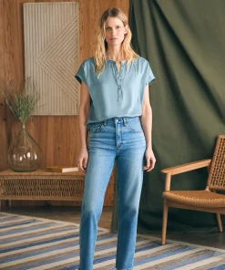 Clearance Sandwashed Silk Desmond Top - Women Shirts & Tops