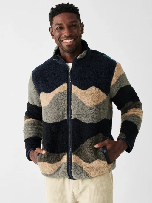Online Scenic High Pile Fleece Jacket - Jackets & Vests