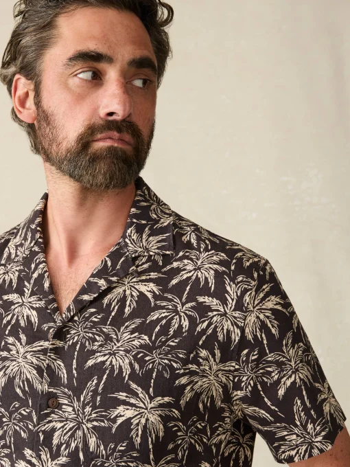 Discount Short-Sleeve Hemp Blend Camp Shirt - Shirts