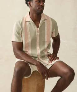 Clearance Short-Sleeve Hemp Blend Camp Shirt - Shirts