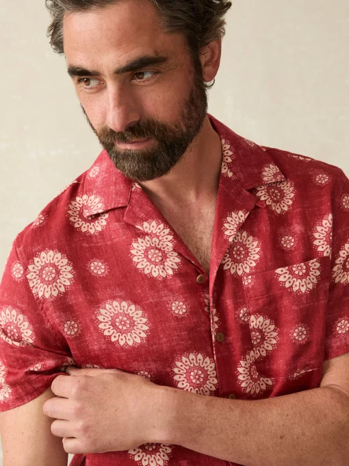 Discount Short-Sleeve Hemp Blend Camp Shirt - Shirts