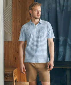 Discount Short-Sleeve Indigo Polo Shirt - Polo Shirts