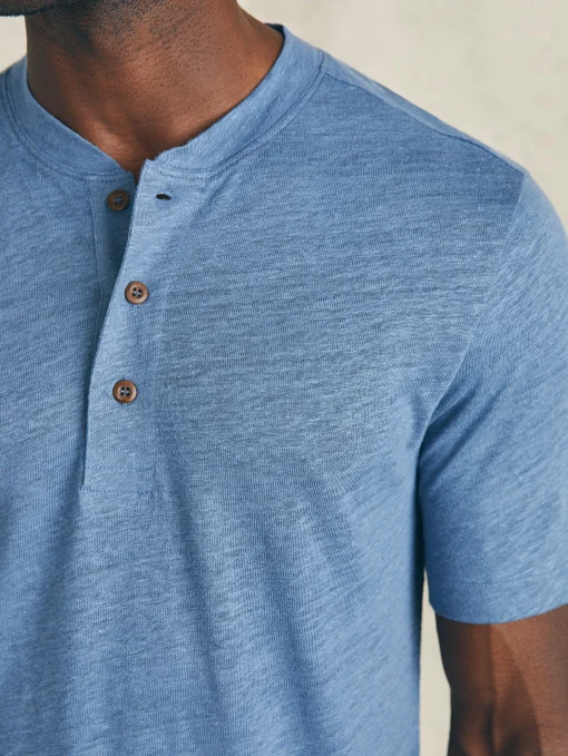 New Short-Sleeve Linen Henley - T-Shirts & Henleys