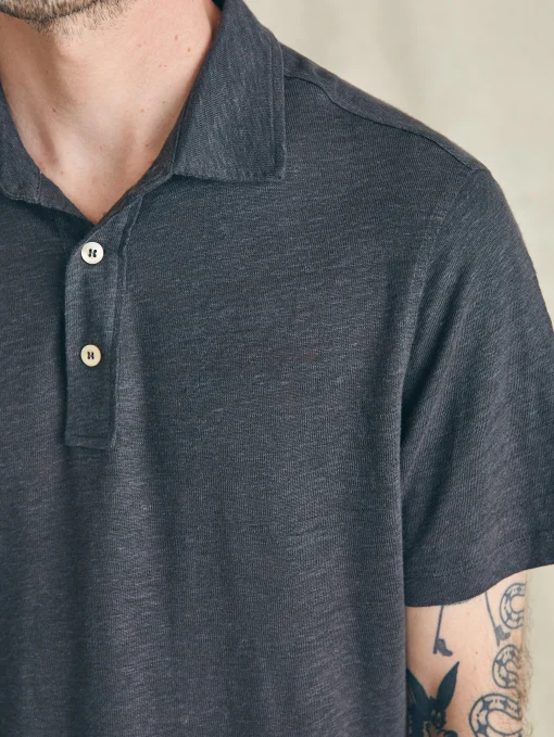 Hot Short-Sleeve Linen Polo - Polo Shirts