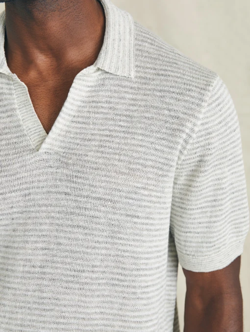 Best Short-Sleeve Linen Sweater Polo - Sweaters