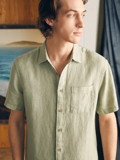 New Short-Sleeve Palma Linen Shirt - Shirts