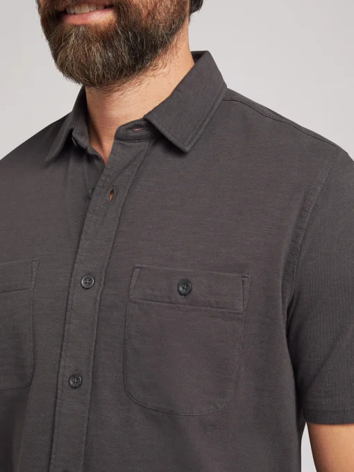 Hot Short-Sleeve Sunwashed Knit Shirt (Tall) - Shirts