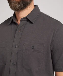 New Short-Sleeve Sunwashed Knit Shirt - Shirts