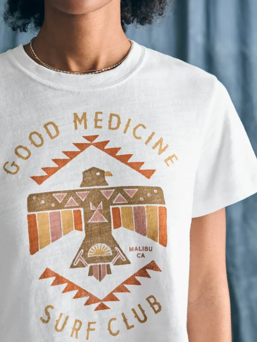 Clearance Steven Paul Judd Good Medicine Sunwashed Slub Tee - Women T-Shirts