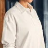 Clearance Stretch Oxford Relaxed Shirt - Women Shirts & Tops