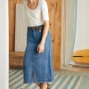 Fashion Stretch Terry Midi Skirt - Women Shorts & Skirts